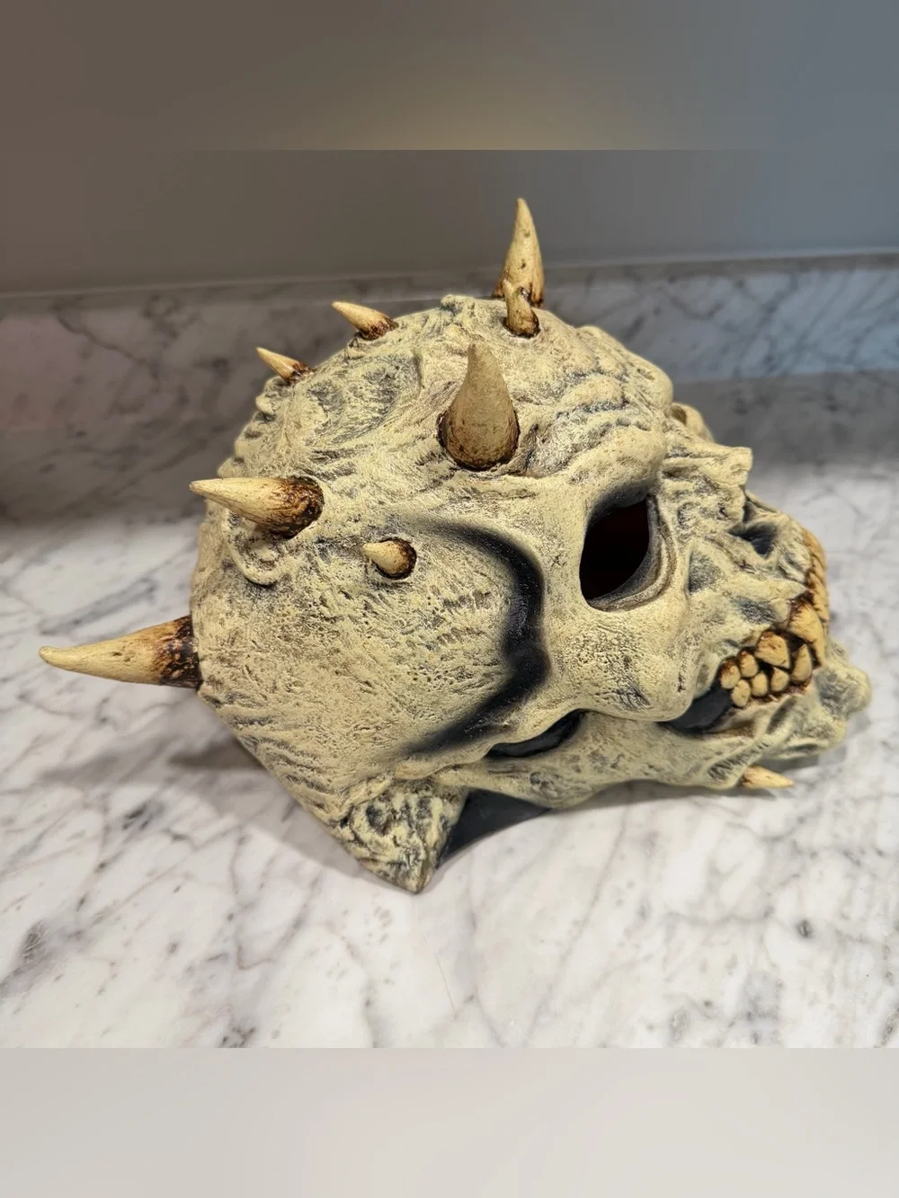 Halloween Spiked Skull Demon Latex Mask Adult Full Face Cosplay Horror Costume